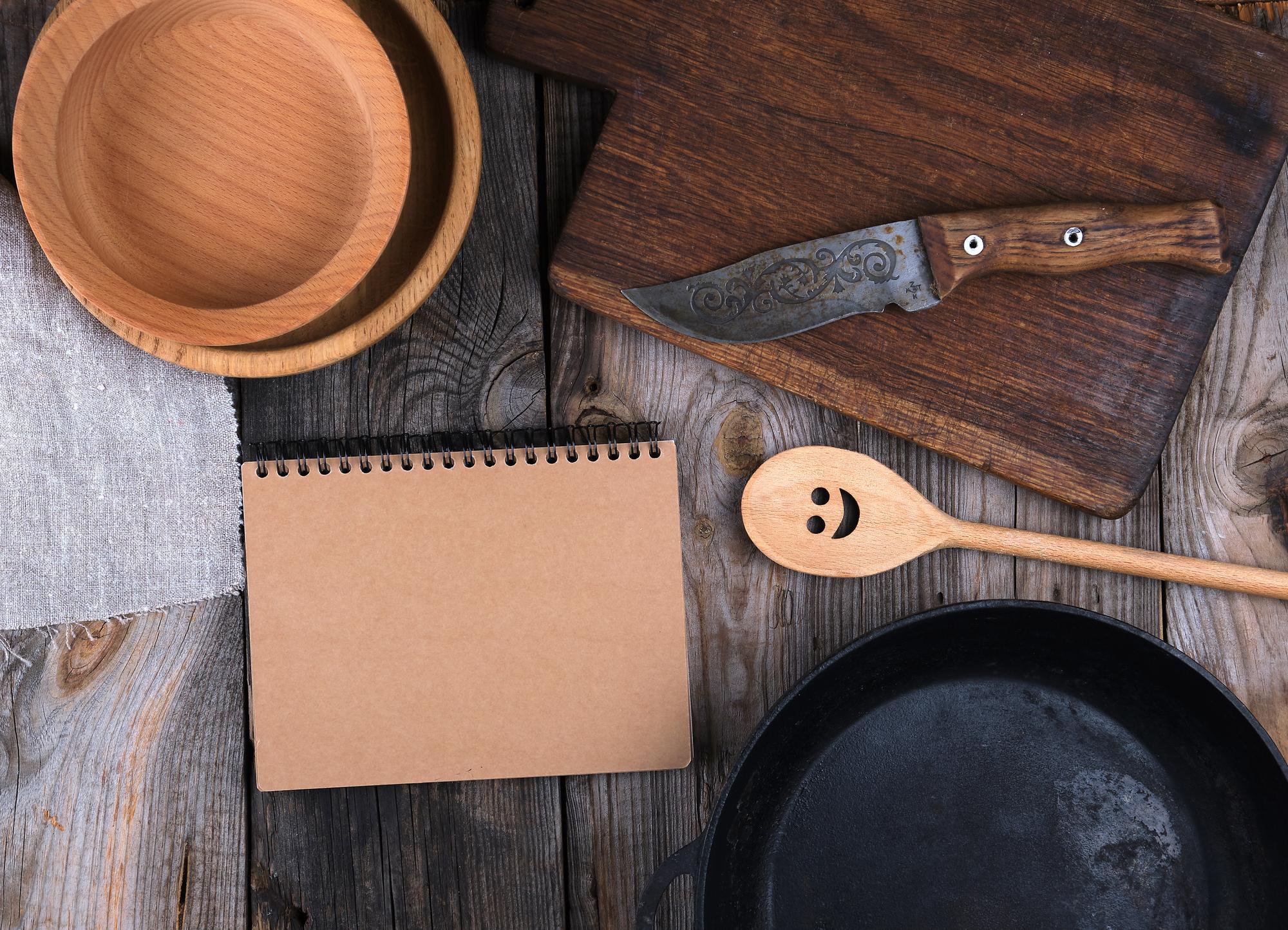 consultation notes on table with tasting spoons
